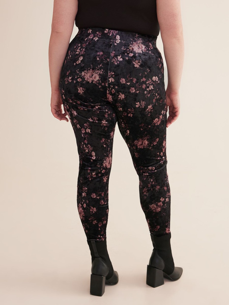 Clothing Penningtons | Floral Velvet Fashion Legging - Penn. Essentials