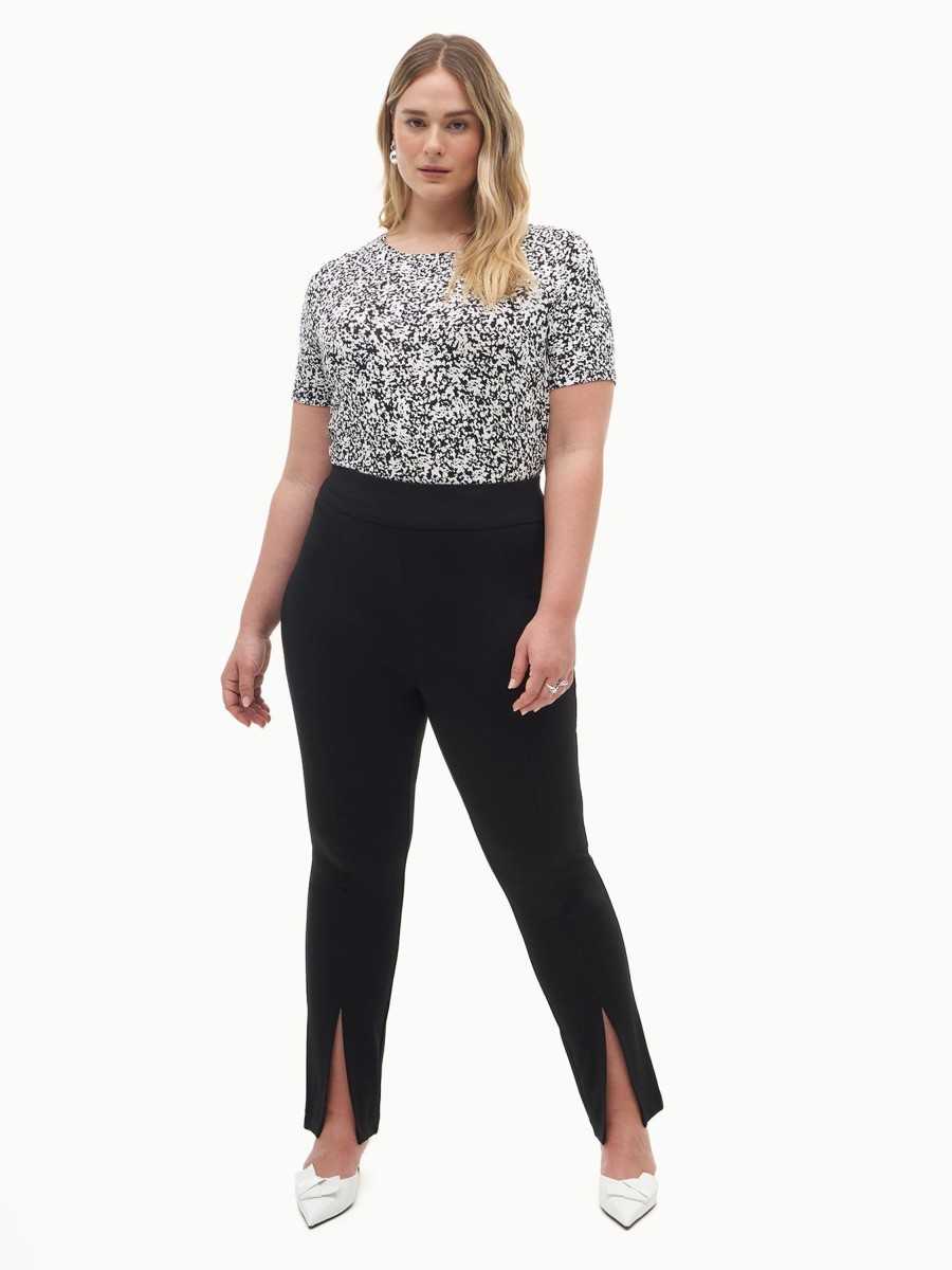 Addition Elle Penningtons Bottoms | Ponte De Roma Pant With Front Slit - Addition Elle