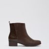 Shoes Penningtons | Extra Wide Width, Faux-Leather Bootie With Crocodile Back