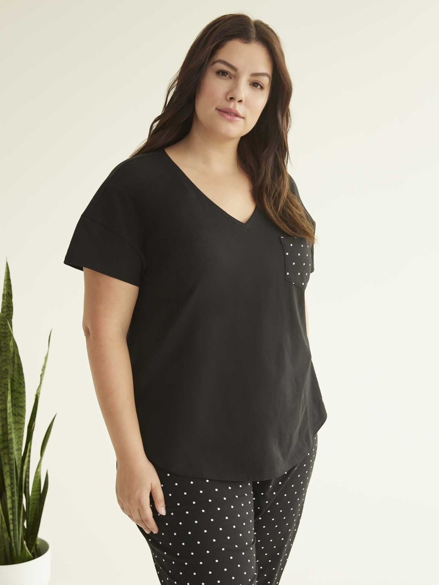 Lingerie Penningtons | Essential Short-Sleeve Pyjama Top With Chest Pocket - Ti Voglio