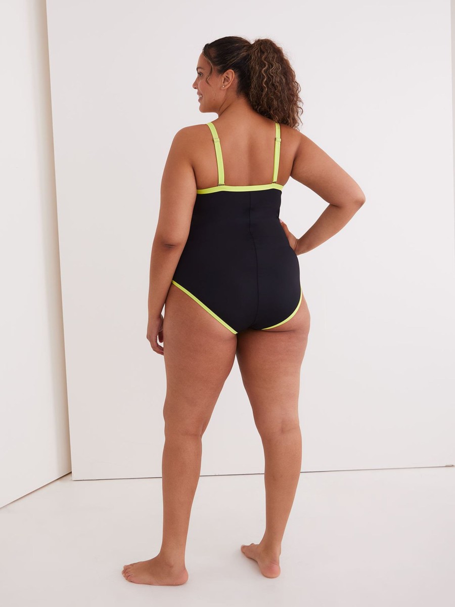 Clothing Penningtons | Colour Block One-Piece Bathing Suit With Binding - Active Zone