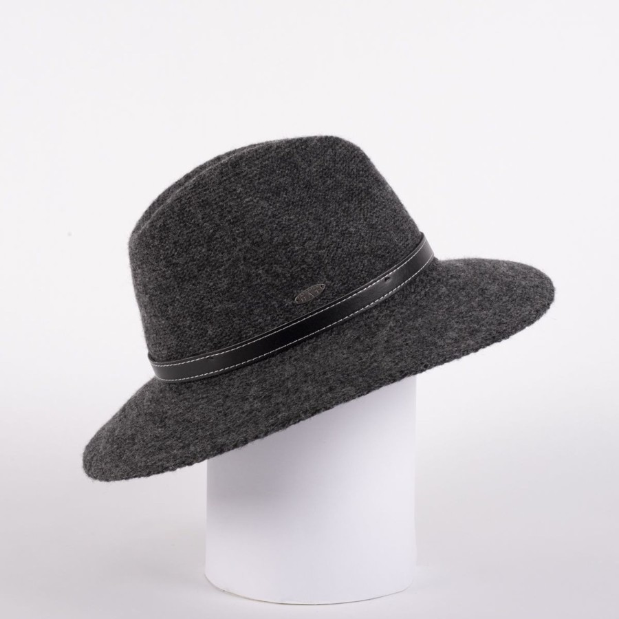 Accessories Penningtons | Canadian Hat 1918 - Felina-Fedora With Leather Tie - Penningtons