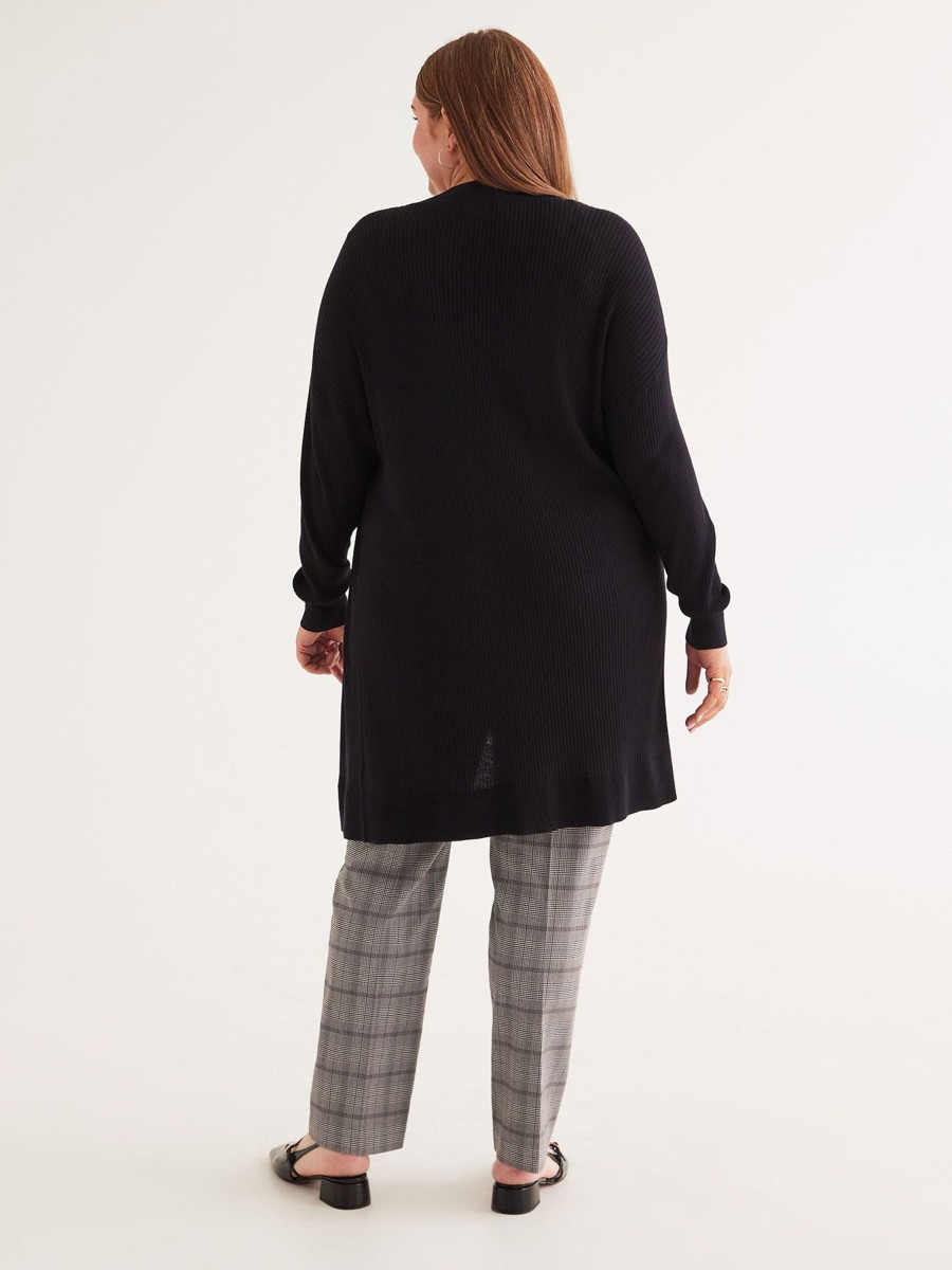 Clothing Penningtons | Ribbed Tunic Open Cardigan - Penn. Essentials