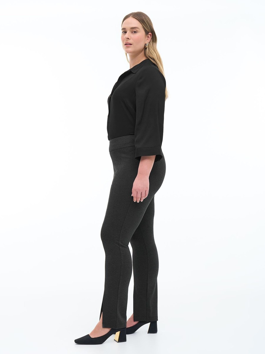 Addition Elle Penningtons Bottoms | Ponte De Roma Pant With Front Slit - Addition Elle