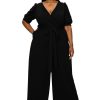 Clothing Penningtons | Iris Surplice Belted Pocket Jumpsuit - L I V D - Penningtons