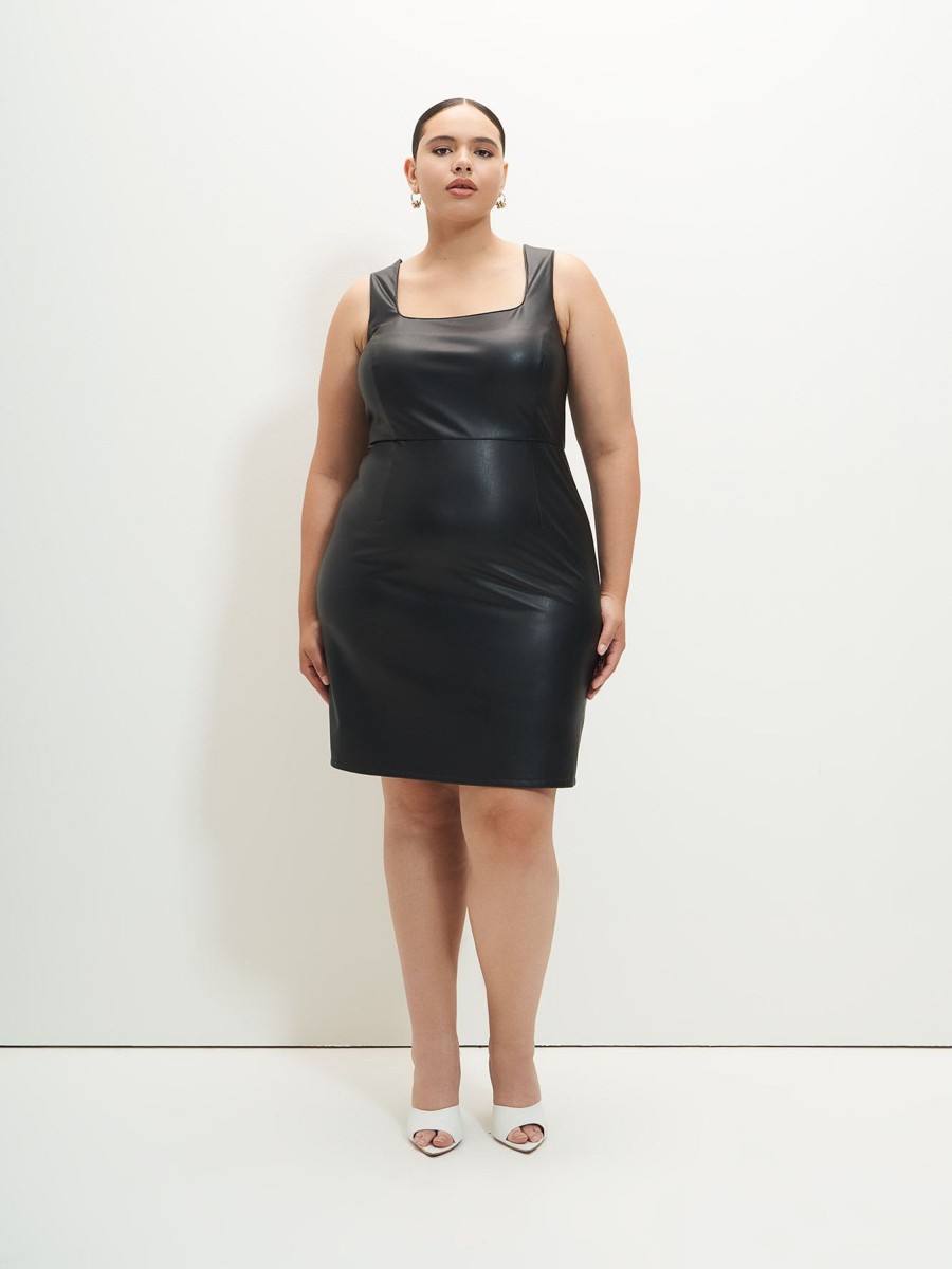 Clothing Penningtons | Sleeveless Faux Leather Dress - Addition Elle