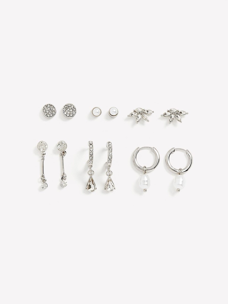 Accessories Penningtons | Dainty Stud And Hoop Earrings, Set Of 6