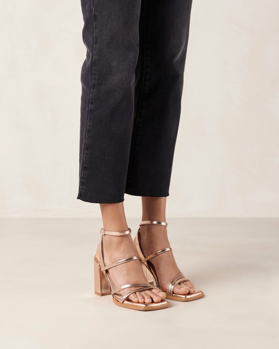 Shoes Penningtons | Svegan - Alexa Shimmer Pink Vegan Leather Sandals - Penningtons