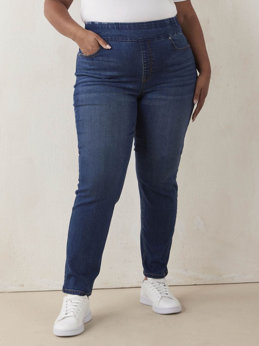 Clothing Penningtons | Tall Savvy Fit Pull-On Straight Leg Jeans - D/C Jeans - Penn. Essentials