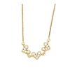 Accessories Penningtons | Goldtone Dainty Triple Heart Necklace With Cz In Clear - Eva Sky2 - Penningtons