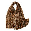 Accessories Penningtons | Cheetah Scarf With Fringe - Don'T Ask - Penningtons