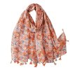 Accessories Penningtons | Orange Flower Scarf - Don'T Ask - Penningtons