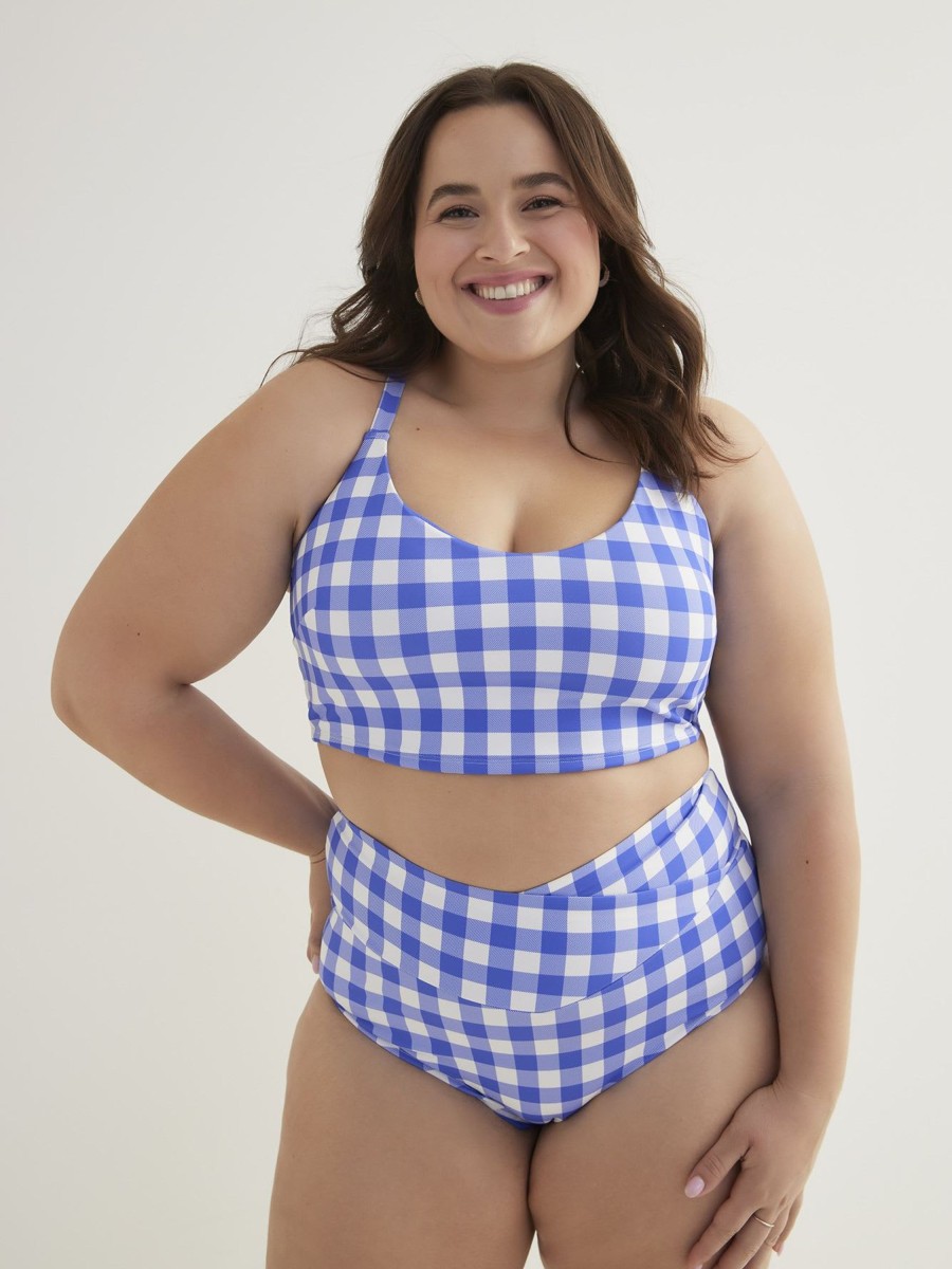 Clothing Penningtons | Gingham Longline Bikini Top