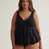 Clothing Penningtons | Black Ruffled Tankini