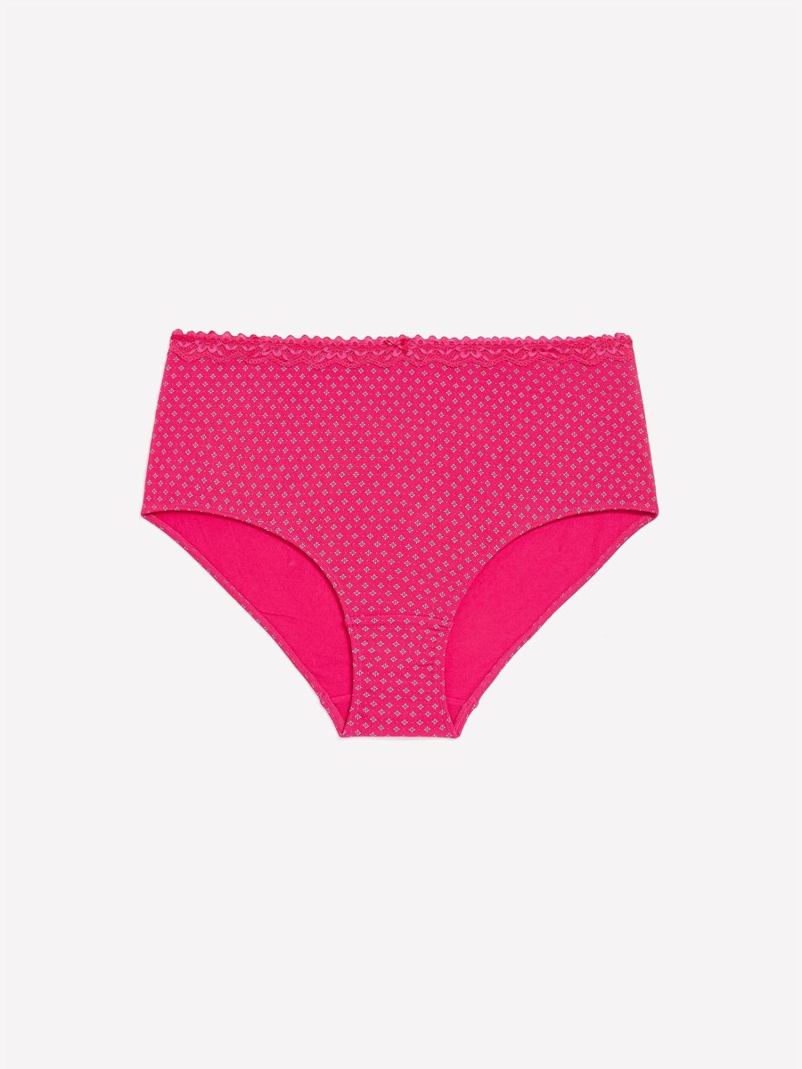 Lingerie Penningtons | Printed Cotton Brief With Lace Waistband - Ti Voglio