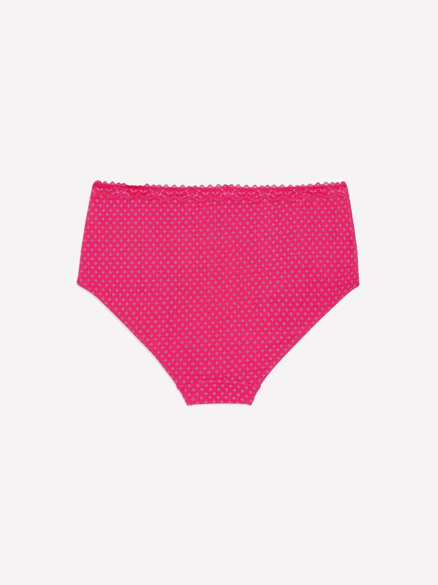 Lingerie Penningtons | Printed Cotton Brief With Lace Waistband - Ti Voglio