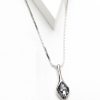 Accessories Penningtons | Rhodium Plated Crystal Marquis Pendant Necklace In Erinite - Callura - Penningtons