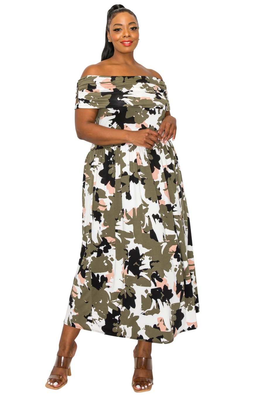 Clothing Penningtons | Liza Off Shoulder Maxi Dress - L I V D - Penningtons