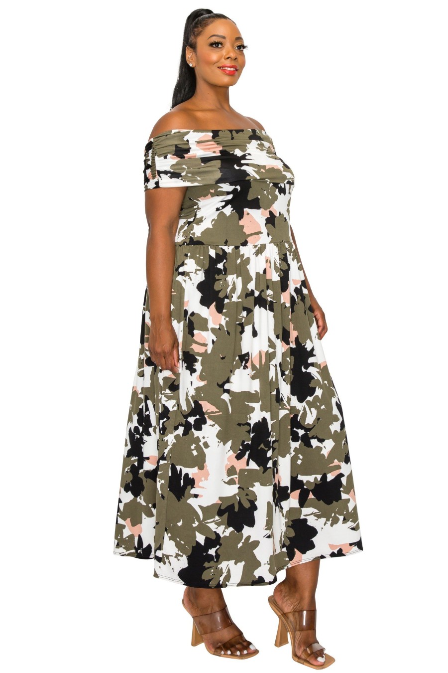 Clothing Penningtons | Liza Off Shoulder Maxi Dress - L I V D - Penningtons