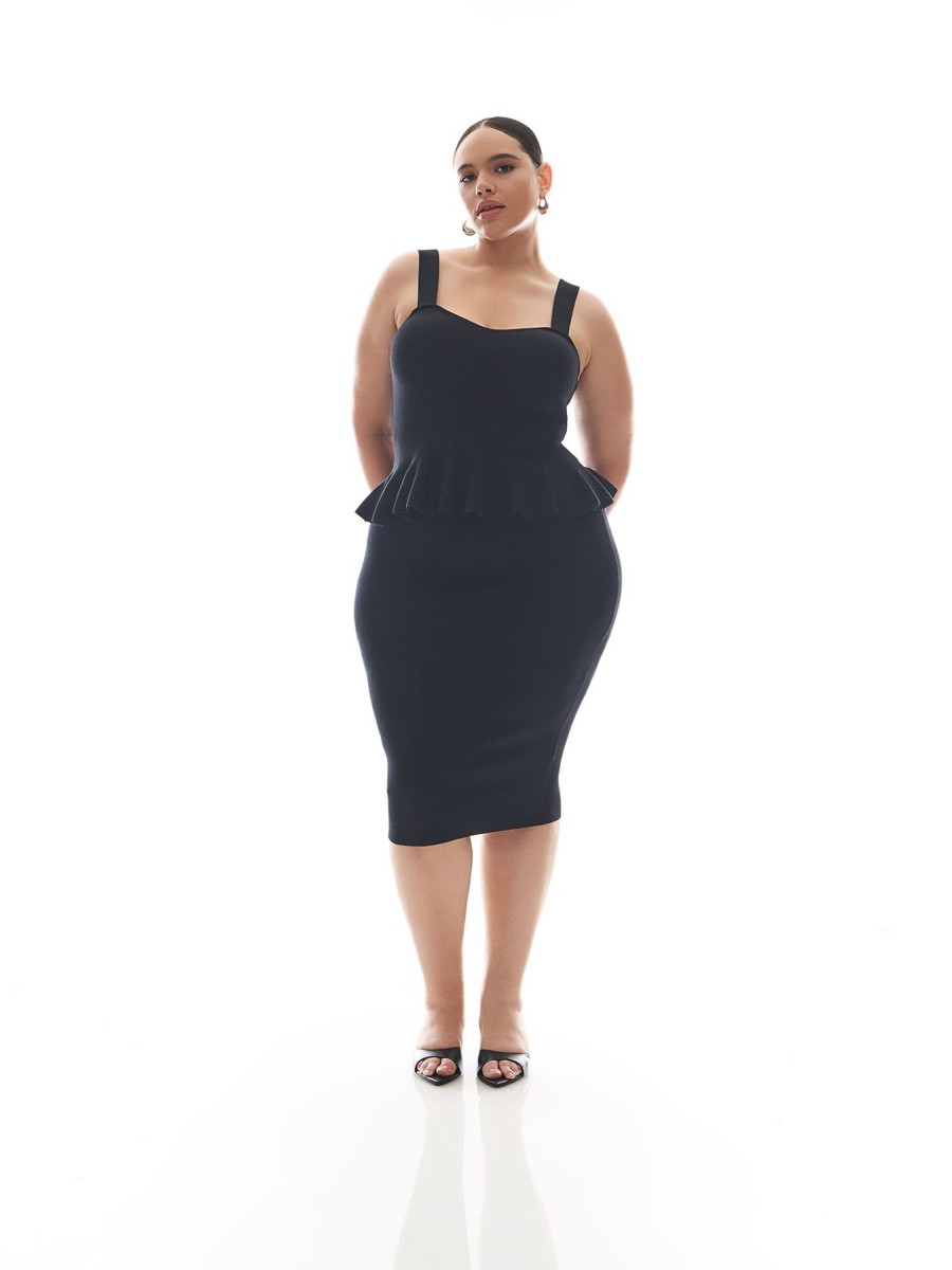 Clothing Penningtons | Black Compression Pencil Skirt - Addition Elle