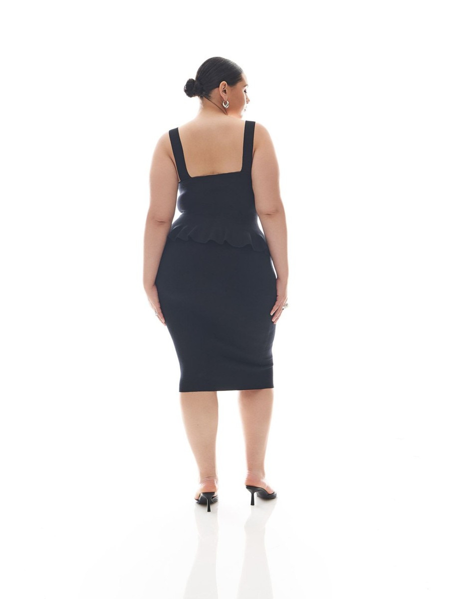 Clothing Penningtons | Black Compression Pencil Skirt - Addition Elle