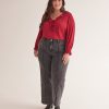 Clothing Penningtons | Responsible, Curvy-Fit High-Rise Wide-Leg Jeans, Grey Wash - D/C Jeans