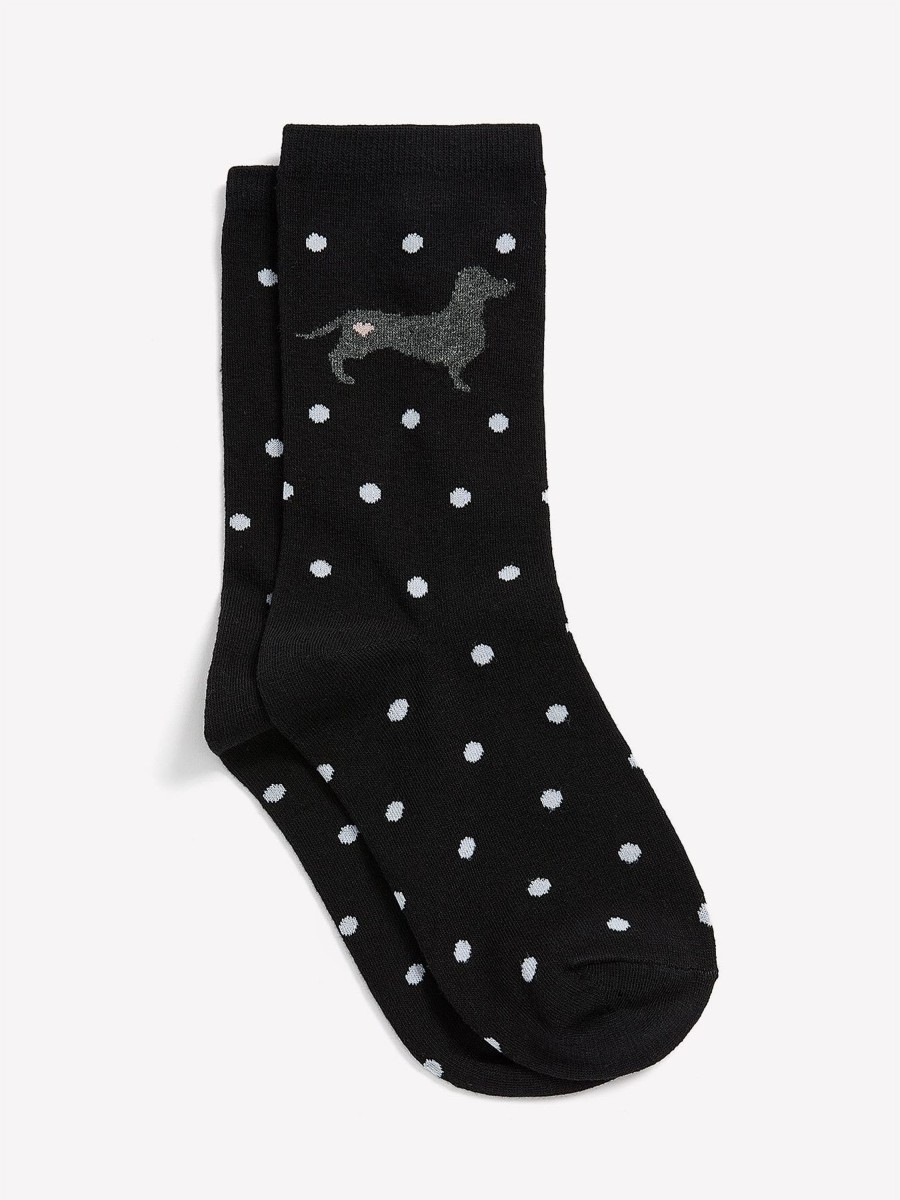 Accessories Penningtons | Crew Socks, Dots With Dog Print