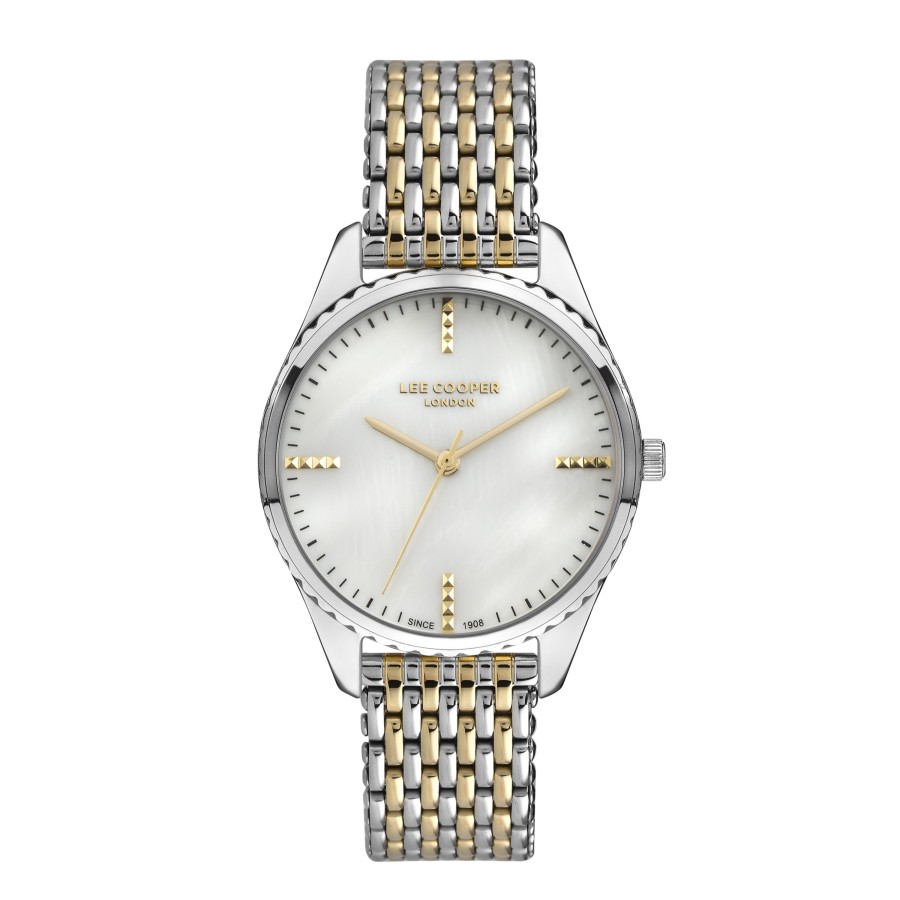 Accessories Penningtons | Lee Cooper-Women'S Silver 36.5Mm Watch W/White Dial - Penningtons