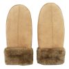 Accessories Penningtons | Club Rochelier Ladies Faux Suede Mitt With Sherpa Cufff - Penningtons