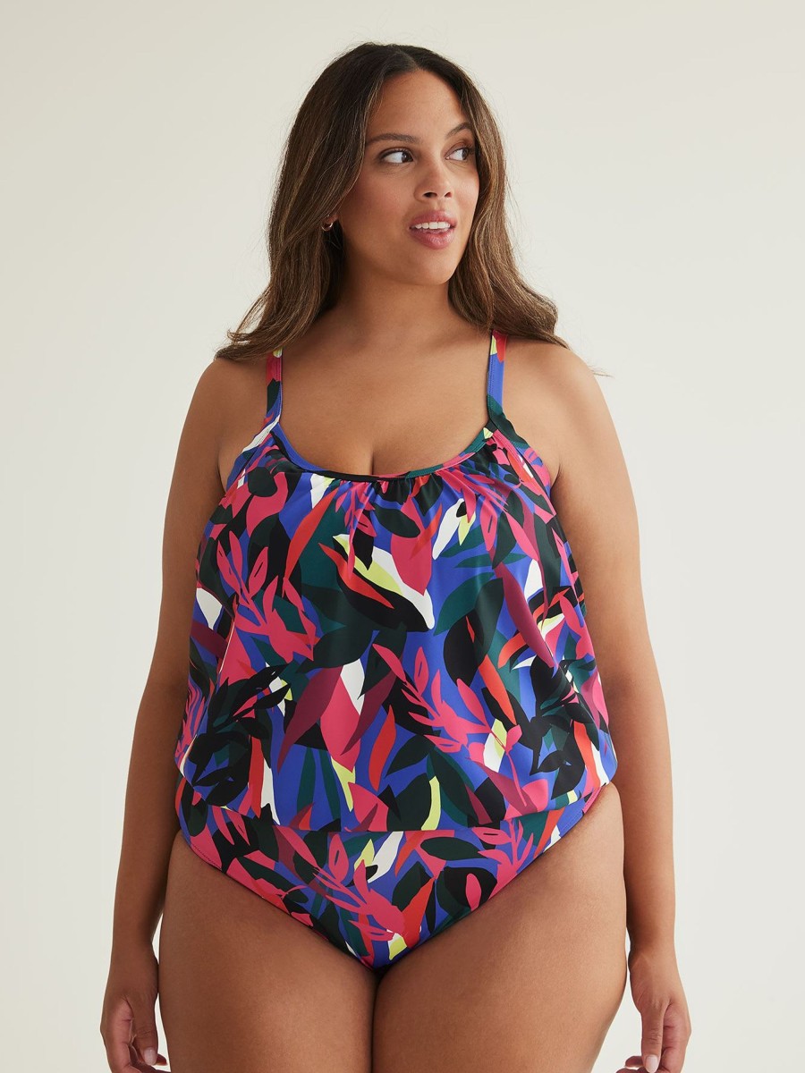 Clothing Penningtons | Tropical Tankini With Fooler Bandeau