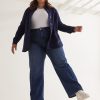 Clothing Penningtons | Responsible, Petite, Curvy-Fit High-Rise Wide-Leg Jeans, Dark Wash - D/C Jeans