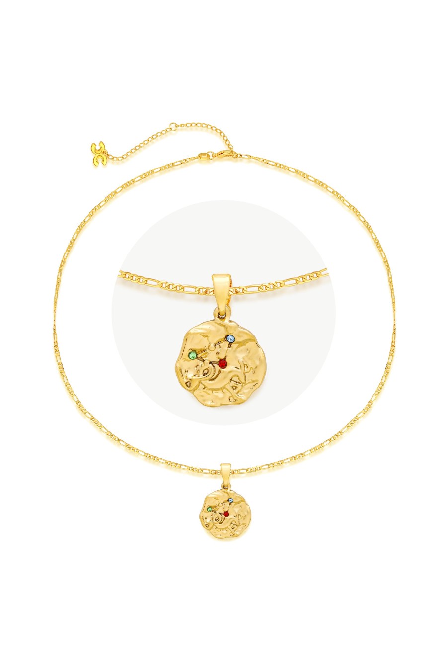 Accessories Penningtons | Classicharms-Gold Sculptural Horoscope Zodiac Sign Pendant Necklace Set-Capricornus - Penningtons