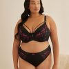 Lingerie Penningtons | Underwire Microfibre Balconette Bra With Floral Embroidery - D Esse Collection