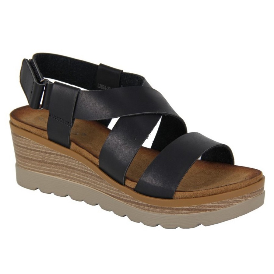 Shoes Penningtons | Cipriata - Womens/Ladies Ola Crossover Touch Fastening Wedge Sandals - Penningtons