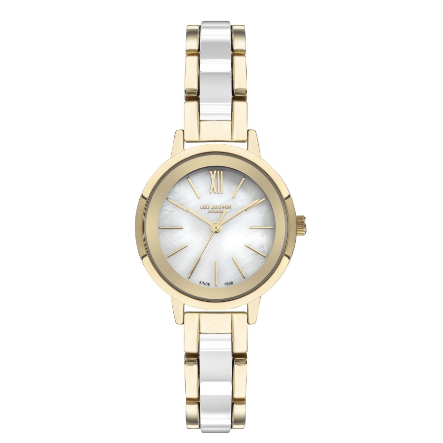 Accessories Penningtons | Lee Cooper-Women'S Yellow Gold 34Mm Watch W/White Dial - Penningtons