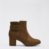 Shoes Penningtons | Extra Wide Width, Block-Heel Bootie With Side Buckle