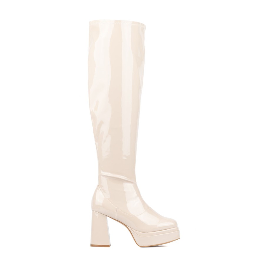 Shoes Penningtons | Women'S Manica Thigh High Platform Boot- Wide Width - Penningtons