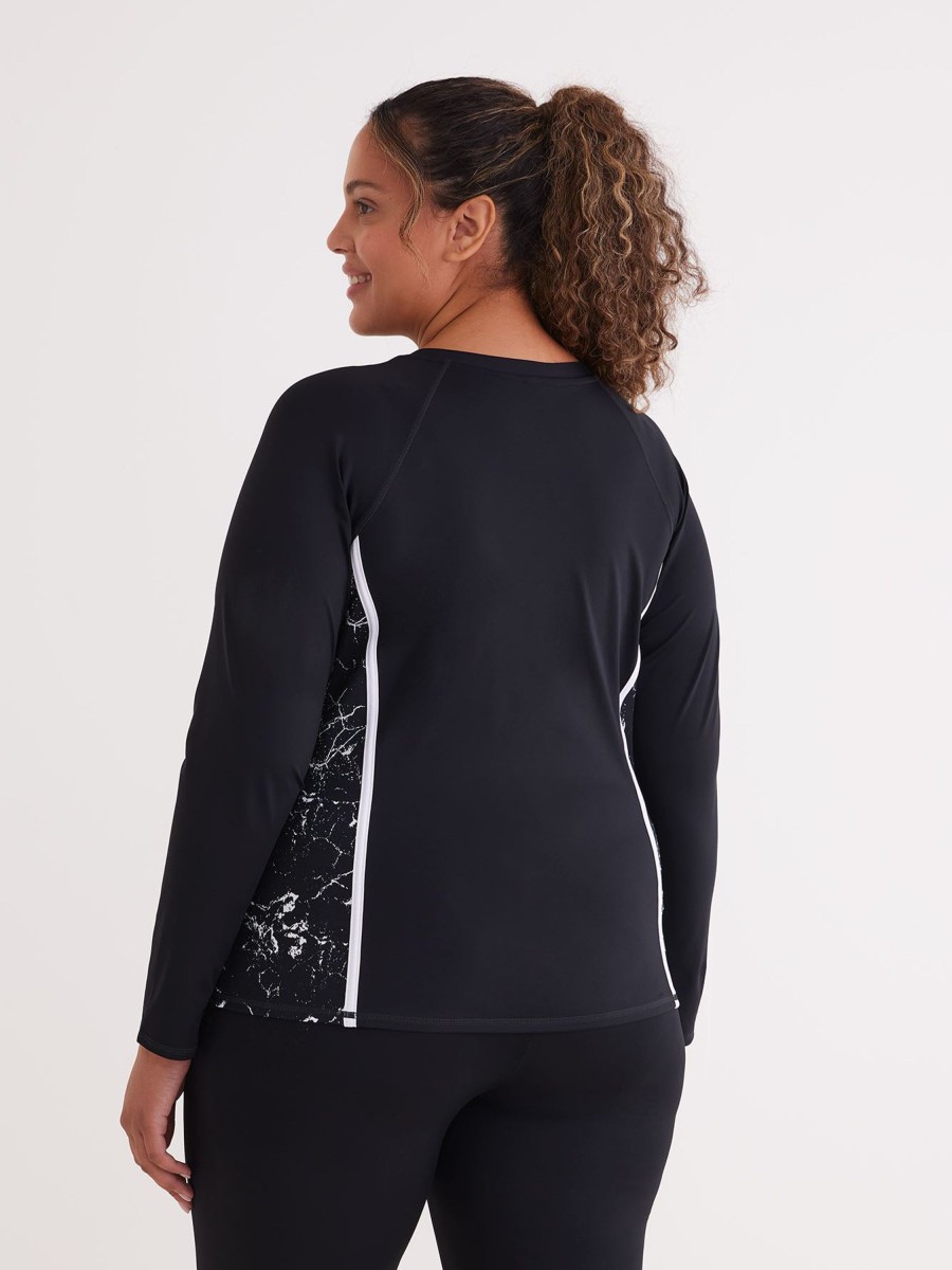 Clothing Penningtons | Long-Sleeve Rashguard With Built-In Bra - Active Zone