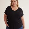 Clothing Penningtons | Curvy-Fit Extended-Sleeve T-Shirt - Penn. Essentials