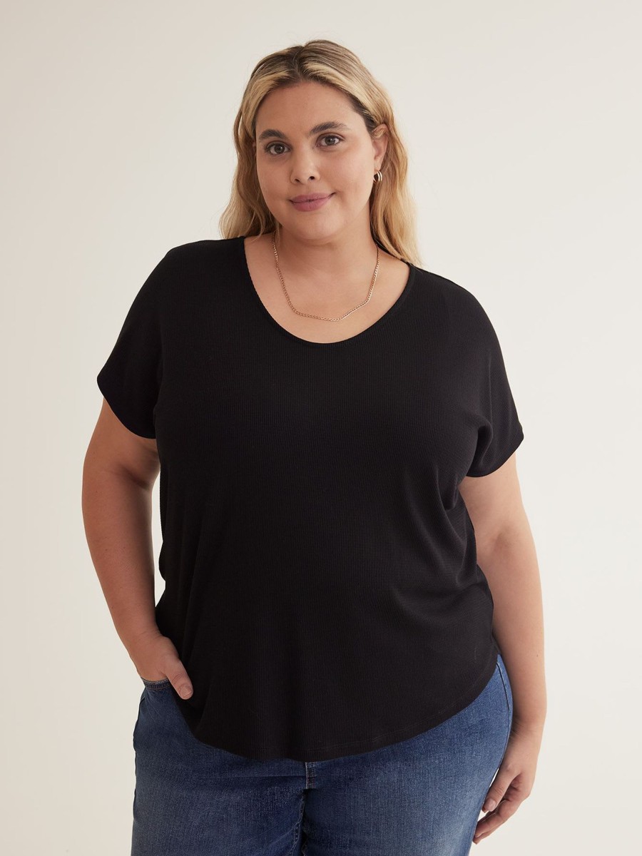 Clothing Penningtons | Curvy-Fit Extended-Sleeve T-Shirt - Penn. Essentials