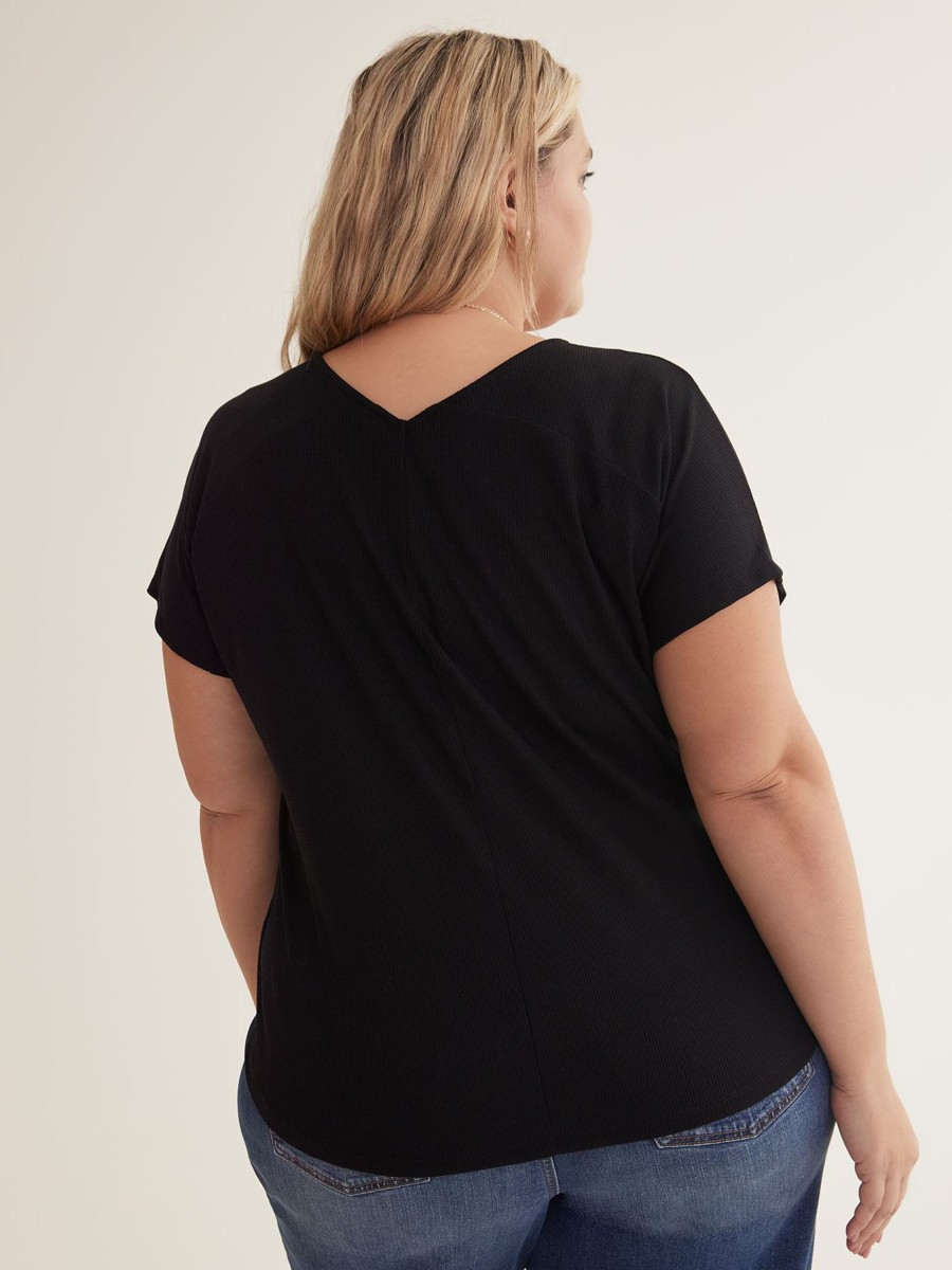 Clothing Penningtons | Curvy-Fit Extended-Sleeve T-Shirt - Penn. Essentials