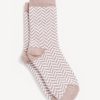 Lingerie Penningtons | Crew Socks With Chevron Pattern - Ti Voglio