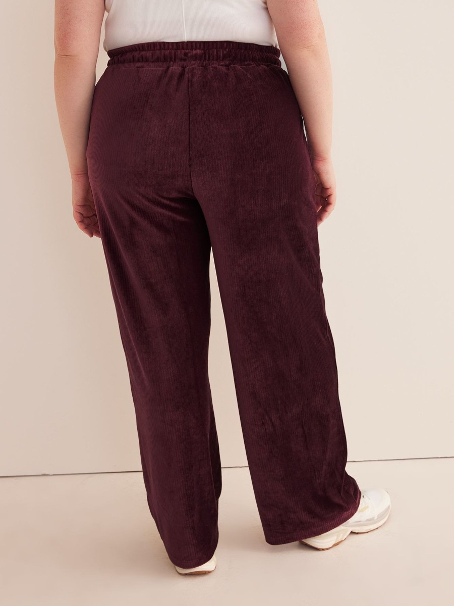 Clothing Penningtons | Ribbed Velvet Wide-Leg Pant - Active Zone