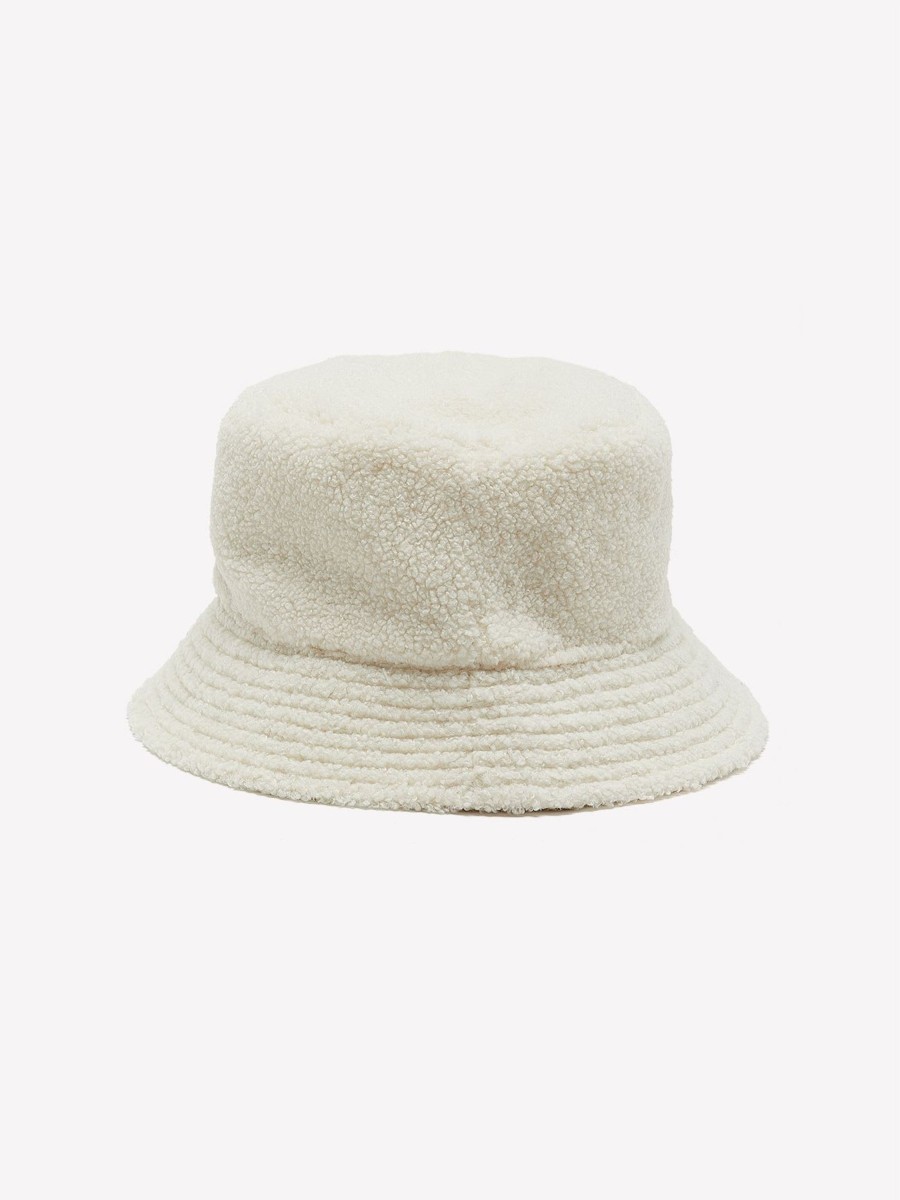 Accessories Penningtons | White Sherpa Reversible Bucket Hat