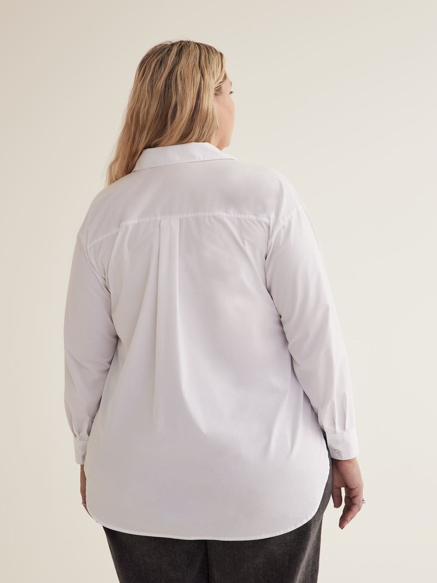 Clothing Penningtons | Poplin Tunic Shirt With High-Low Hem