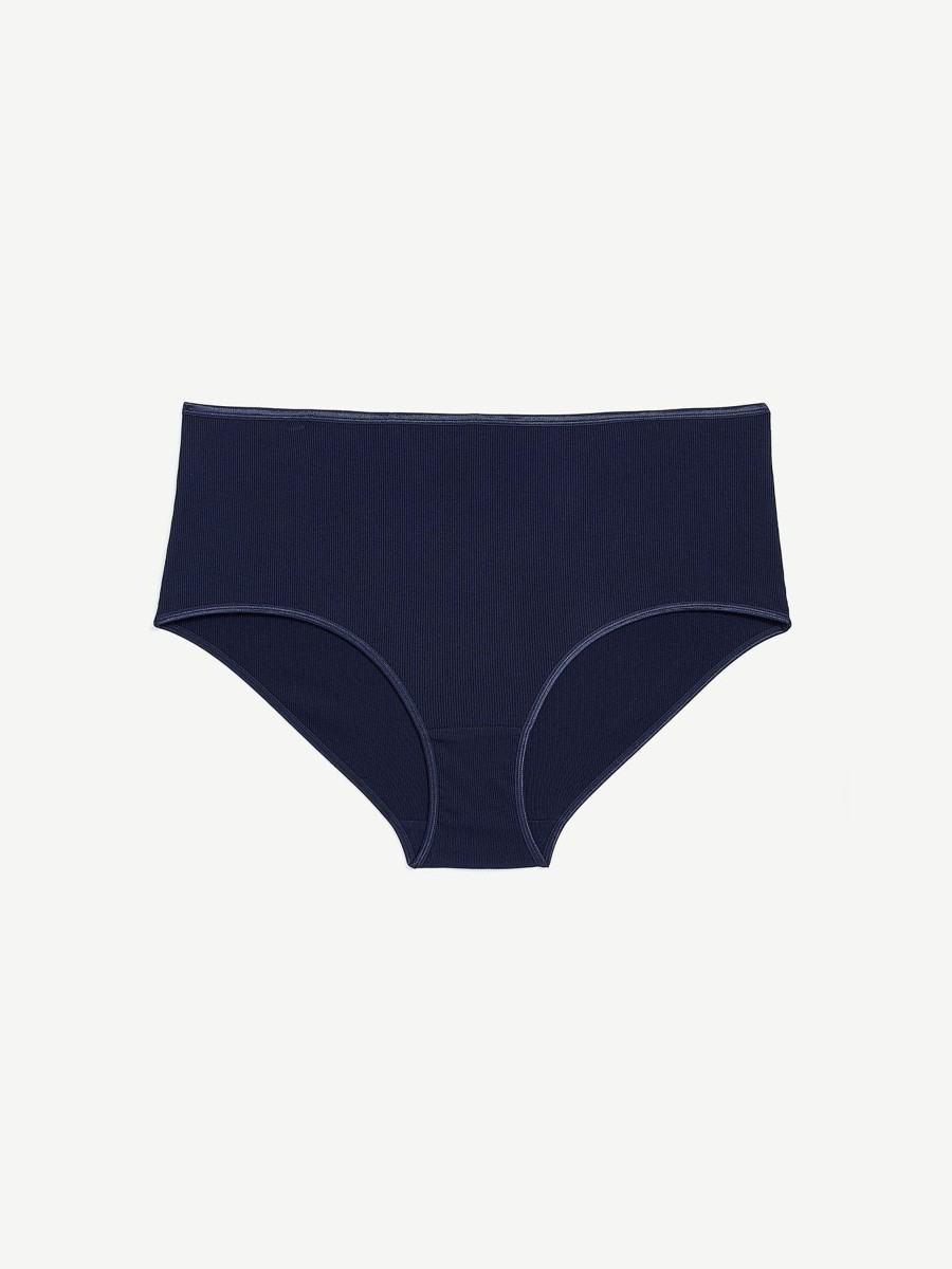 Lingerie Penningtons | Deep Blue Rib Knit Full Brief - Ti Voglio