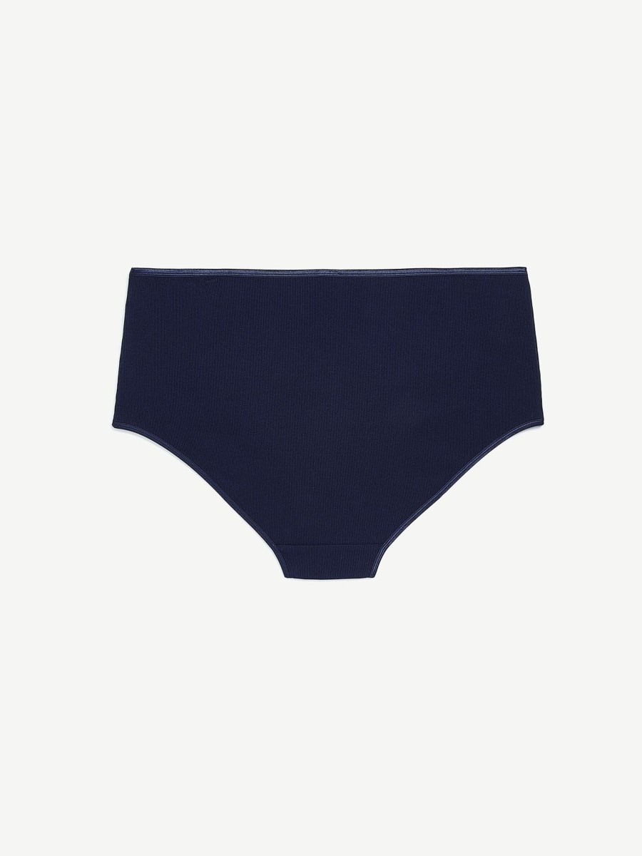 Lingerie Penningtons | Deep Blue Rib Knit Full Brief - Ti Voglio