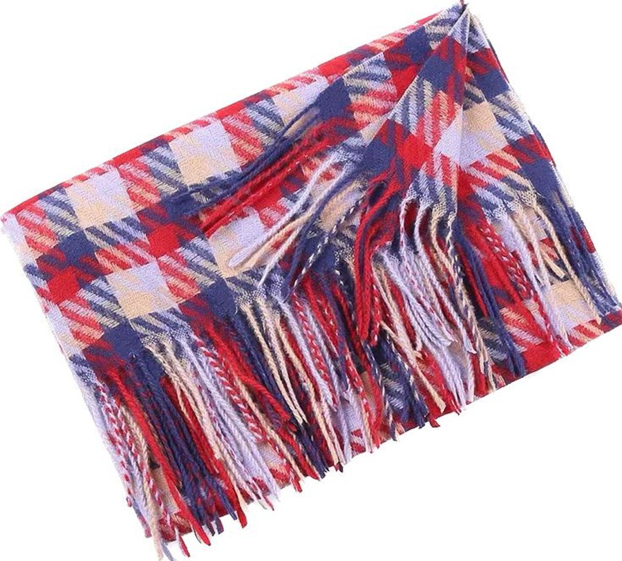 Accessories Penningtons | Cr Ladies - Woven Plaid Knit Scarf - Penningtons