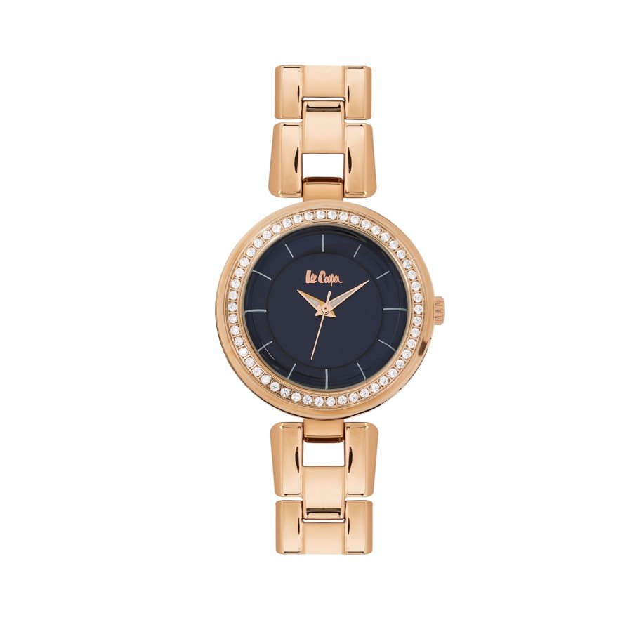 Accessories Penningtons | Lee Cooper-Women'S Rose Gold 36Mm Watch W/Blue Dial - Penningtons