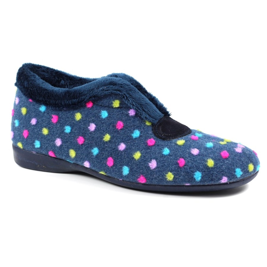 Shoes Penningtons | Lunar - Womens/Ladies Tennessee Polka Dot Slippers - Penningtons